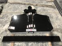 Polished Natural Black Granite Cross Headstone for Memorials