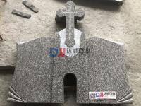 Carved Cross Polished Stone Granite Monument for Romanian clients